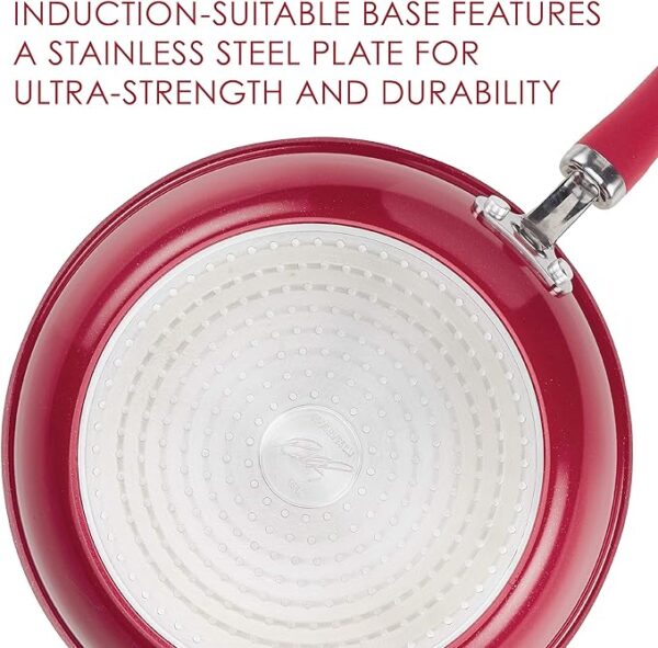 Rachael Ray Enameled Cookware Set - Red Shimmer - 13-piece - Image 3