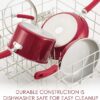 Rachael Ray Enameled Cookware Set - Red Shimmer - 13-piece - Image 4
