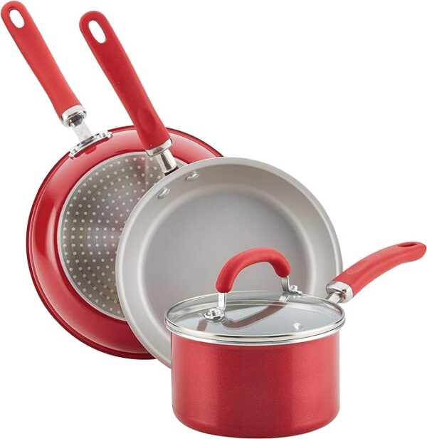 Rachael Ray Enameled Cookware Set - Red Shimmer - 13-piece - Image 5