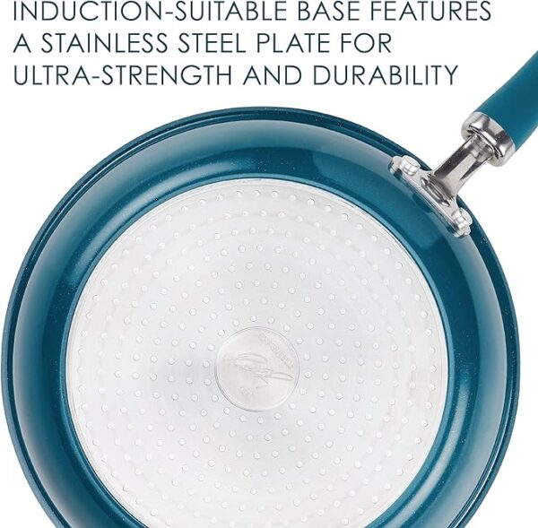 Rachael Ray Enameled Cookware Set (Teal Shimmer) - 13pc - Image 4