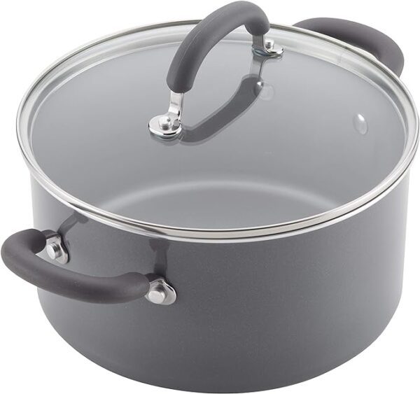 Rachael Ray Enameled Cookware Set (Grey Shimmer) - 13pc - Image 3