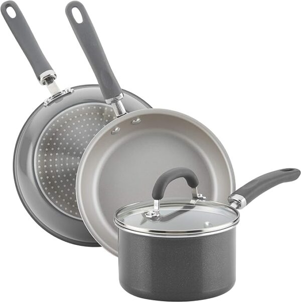 Rachael Ray Enameled Cookware Set (Grey Shimmer) - 13pc - Image 7