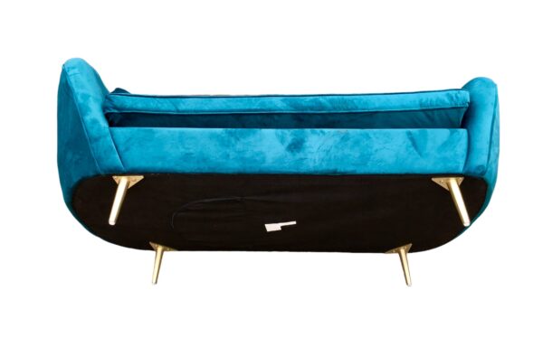 Kooper 2 Seater Velvet Sofa - Seafoam Blue 165cm - Image 6