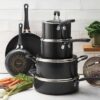Tramontina Nonstick Porcelain Enamel Cookware Set - Black