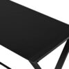 Walker Edison Glass and Metal X-Frame Corner Computer Desk, Black - Image 2