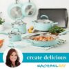 Rachael Ray Enameled Cookware Set - Light Blue Shimmer - 13-piece
