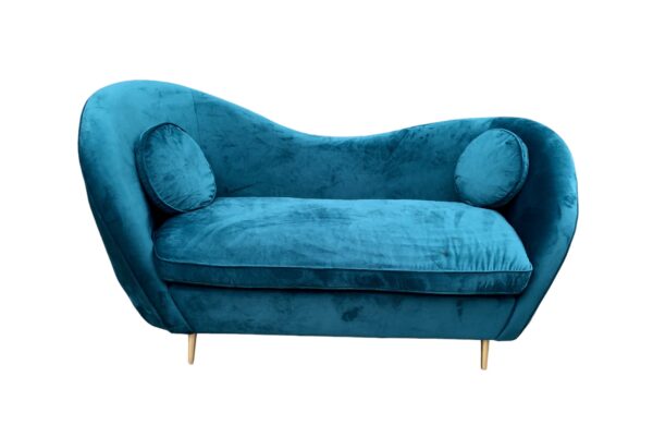 Kooper 2 Seater Velvet Sofa - Seafoam Blue 165cm - Image 4
