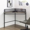 Walker Edison Industrial Corner Laptop Computer Writing Desk 42inch-Grey Wash