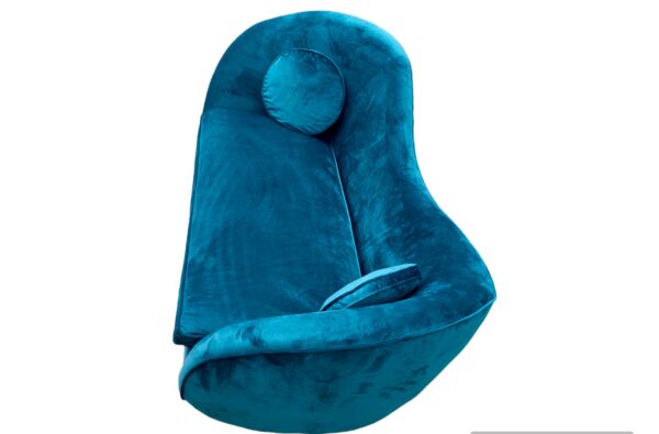 Kooper 2 Seater Velvet Sofa - Seafoam Blue 165cm - Image 3