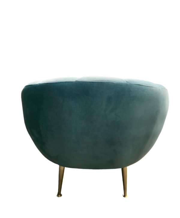 Primrose Accent Velvet Armchair - Blush Blue - Image 4