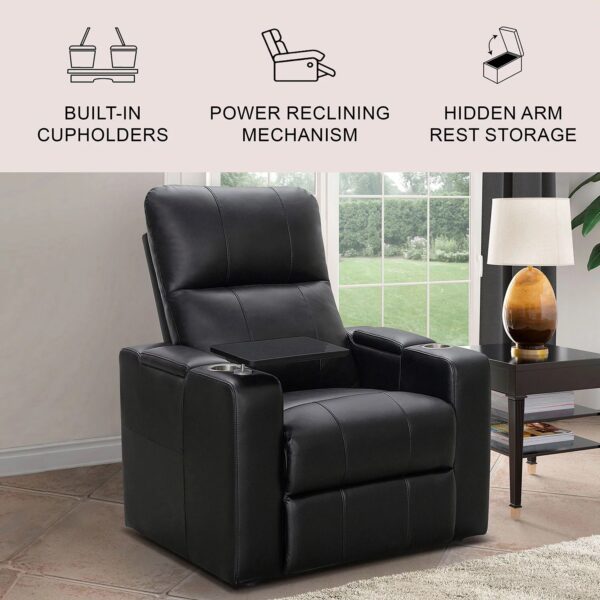 Travis Power Theater Recliner With Table - Image 3