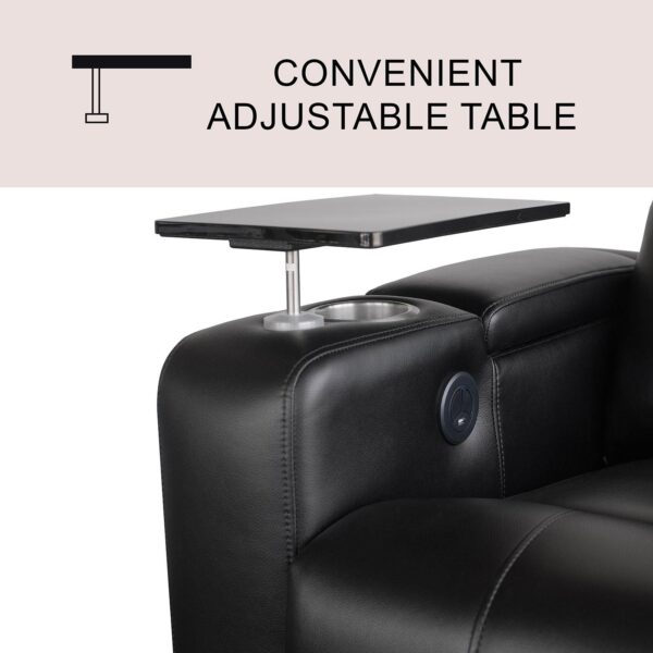 Travis Power Theater Recliner With Table - Image 4