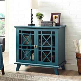 Walker Edison Gwen Fretwork Accent Console Shelf - 32-inch