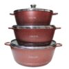 Linsan Die Cast Aluminium Non-Stick Cookware Set - 6pc - Image 4