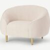 Trudy Living Room Oatmeal Fabric Armchair