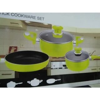 Linsan 5 Piece Aluminum Non-stick Cookware Set - Lemon