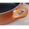 Linsan 8 Piece Aluminium Non-Stick Cookware Set Orange - Image 5