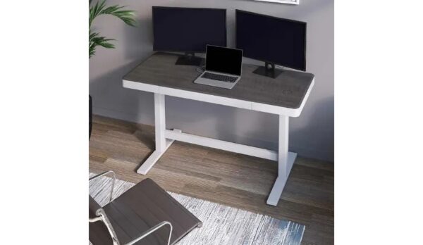 Tresanti Rene 55" Wireless Charging Adjustable Height Computer Table