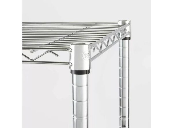 3 Tier Wide Wire Shelf Chrome- Made By Design -93cm x 90.4cm x 45.7cm - Image 2