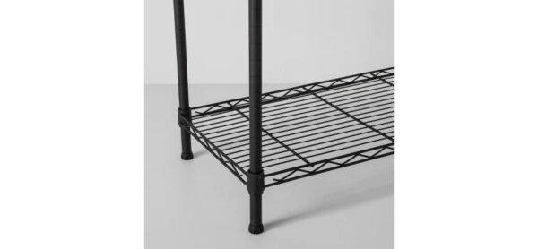 3 Tier Wide Wire Shelf- Made By Design -93cm x 90.4cm x 45.7cm- Black - Image 6