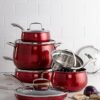 Belgique Aluminum 11-Pc. Cookware Set Red Created for Macy's - Image 2