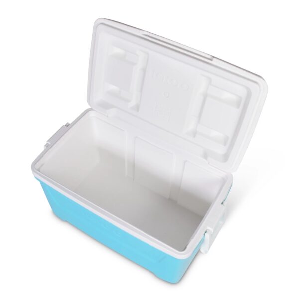 Igloo 48 Qt. Laguna Ice Chest Cooler - Aqua ,Blue and White - Image 2