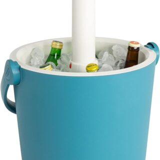 Keter Go Bar Beer & Wine Cooler With Handle - Pop Up Outdoor Table - Teal