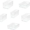 Idesign Linus Plastic Storage Bin Set- 6 pieces