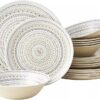 Member'S Mark 18-Piece Melamine Dinnerware Set-Olympus Medallion - Image 3