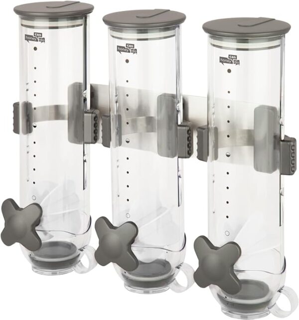 Wall Mount Triple  3 in 1 Dry-Food And Cereal Dispenser - Image 3