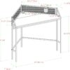 Walker Edison Industrial Corner Laptop Computer Writing Desk 42inch-Grey Wash - Image 6