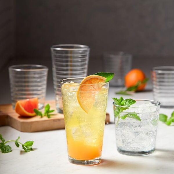Libbey Hoops Tumbler And Rocks Glass Set - 16-piece