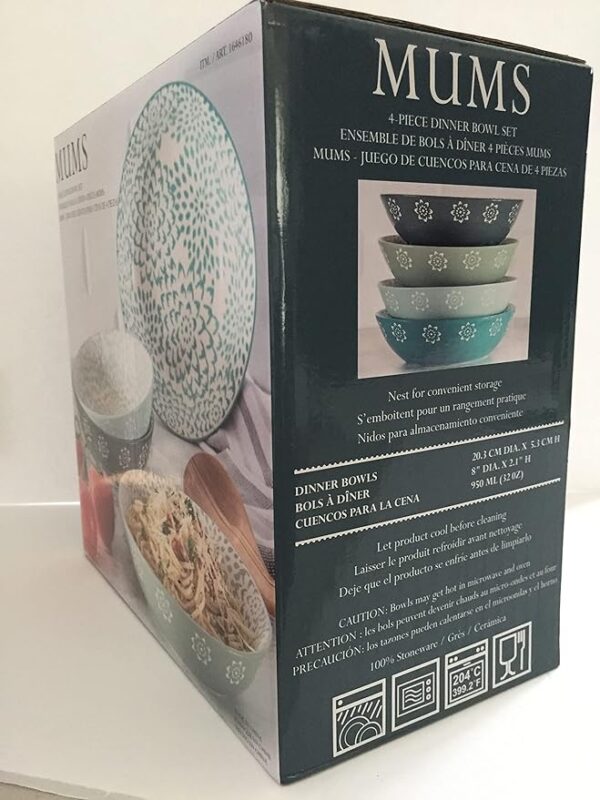 Baum Mums 4-piece Dinner Bowl Set - Image 3