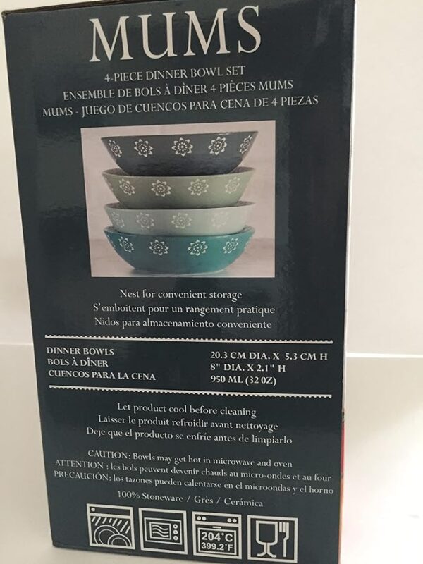 Baum Mums 4-piece Dinner Bowl Set - Image 4