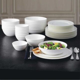 Mikasa Gingko Trellis Bone China Dinnerware Set - 40-Pieces