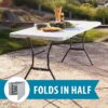 Lifetime Fold in half Utility Table 6 Feet - Image 2