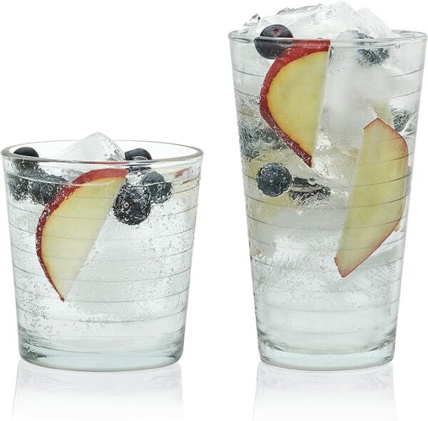 Libbey Hoops Tumbler And Rocks Glass Set - 16-piece - Image 4