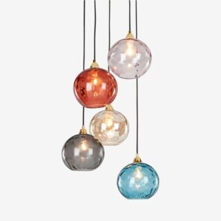 Ilaria Cluster Light Multicoloured Glass And Brass