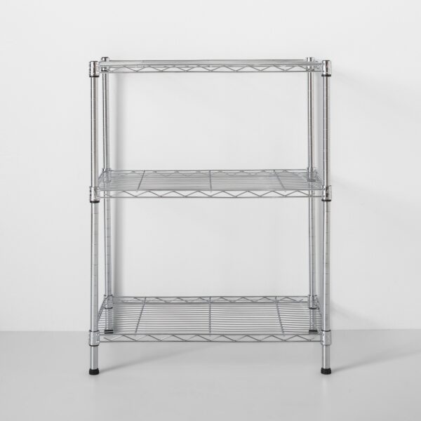 3 Tier Wire Shelf Chrome - Made By Design -77.7cm x 59cm x 33.9cm - Image 2
