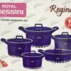 Dessini Regina Marble Non Stick Cookware Set - Purple - 10pcs