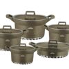 Dessini Regina Marble Non Stick Cookware Set - 10pcs