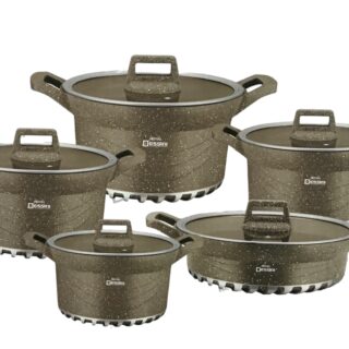 Dessini Regina Marble Non Stick Cookware Set - 10pcs