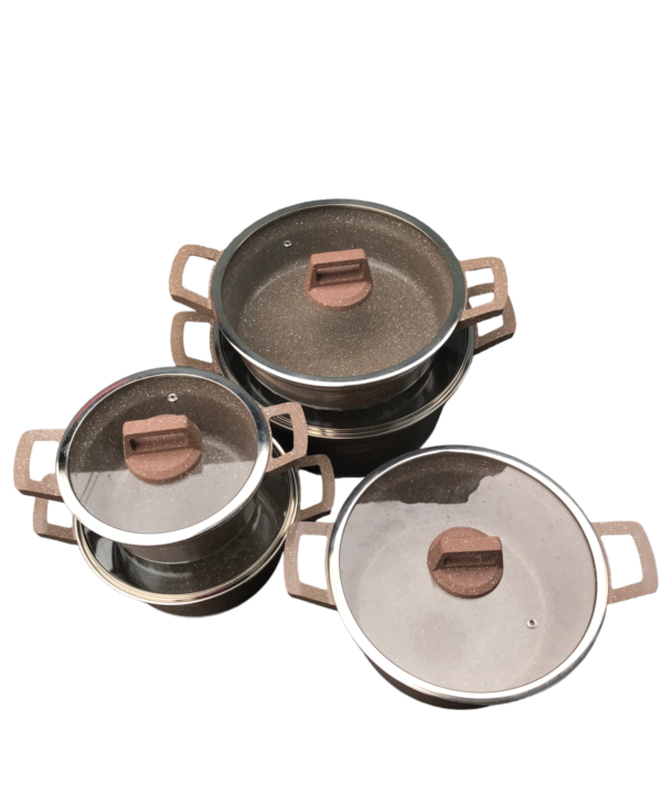 Dessini Regina Marble Non Stick Cookware Set - 10pcs - Image 3
