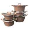 Dessini Regina Marble Non Stick Cookware Set - 10pcs - Image 4