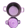Dessini Regina Marble Non Stick Cookware Set - Purple - 10pcs - Image 5