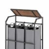 Trinity 3-bag Laundry Cart With Flip-up Top - Image 5