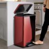 Tramontina 49.2L Step Trash Can - Red