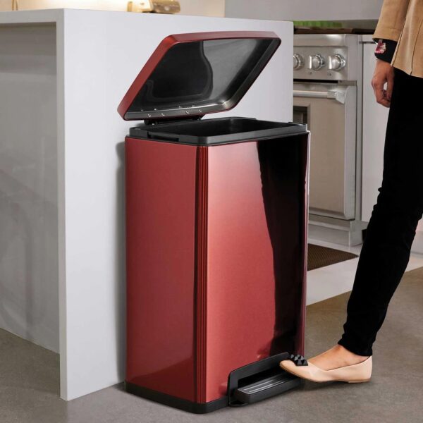 Tramontina 49.2L Step Trash Can - Red