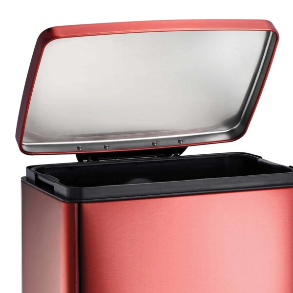 Tramontina 49.2L Step Trash Can - Red - Image 4