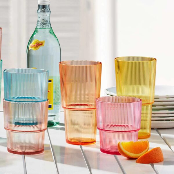 Member's Mark Shatterproof 12-piece Drinkware Set Ribbed - Image 3